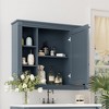 XINGHANZHENXUAN Wall Mounted Bathroom Storage Cabinet with Mirror, Modern Medicine Cabinet with 6 Open Shelves - 3 of 4