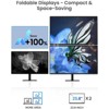 UPERFECT 23.8" Dual Scrgeen 100Hz Portable Monitor Screen Extender 1080P 360° Folding Stacked w/VESA - 2 of 4