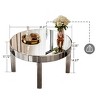 PAGED Luxury Coffee Table, Rectangular Mirror End Table with Fluted Tempered Glass, Center Table for Living Room, Office - 2 of 4