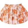 Women's Chiffon Pleated Midi Skirt - A-Line Skirt with Elastic Waist for Elegant Style D Orange Pink - 3 of 4