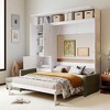 Mshliw Queen Size Murphy Bed Wall Bed with Sofa, Storage Shelves and Cabinets, Space-Saving Foldable Design for Apartments - 4 of 4