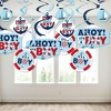 Big Dot of Happiness Ahoy It's a Boy - Nautical Baby Shower Hanging Decor - Party Decoration Swirls - Set of 40 - image 3 of 4