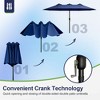 Maggift Patio Umbrella, Large Outdoor Double-Headed Umbrella, With Crank Handle, Powerful UV Protective for Pool, Lawn, Blue, 181.1"*106.2"*94.5" - 3 of 4