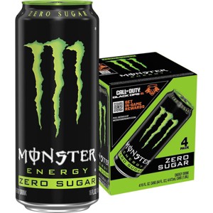 Monster Energy Zero Sugar Energy Drink - 4pk/16 fl oz Cans - 1 of 3