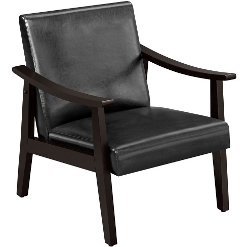 Yaheetech Modern Faux Leather Upholstered Armchair Accent Chair
