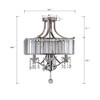 Maxax 16.5" Modern Elegant Crystal Flush Mount - 3 of 4