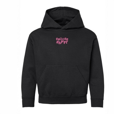 The Juniper Shop Embroidered Choose Happy Smiley Face Youth Graphic Hoodie