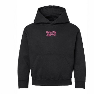 The Juniper Shop Embroidered Choose Happy Smiley Face Youth Graphic Hoodie - 1 of 3
