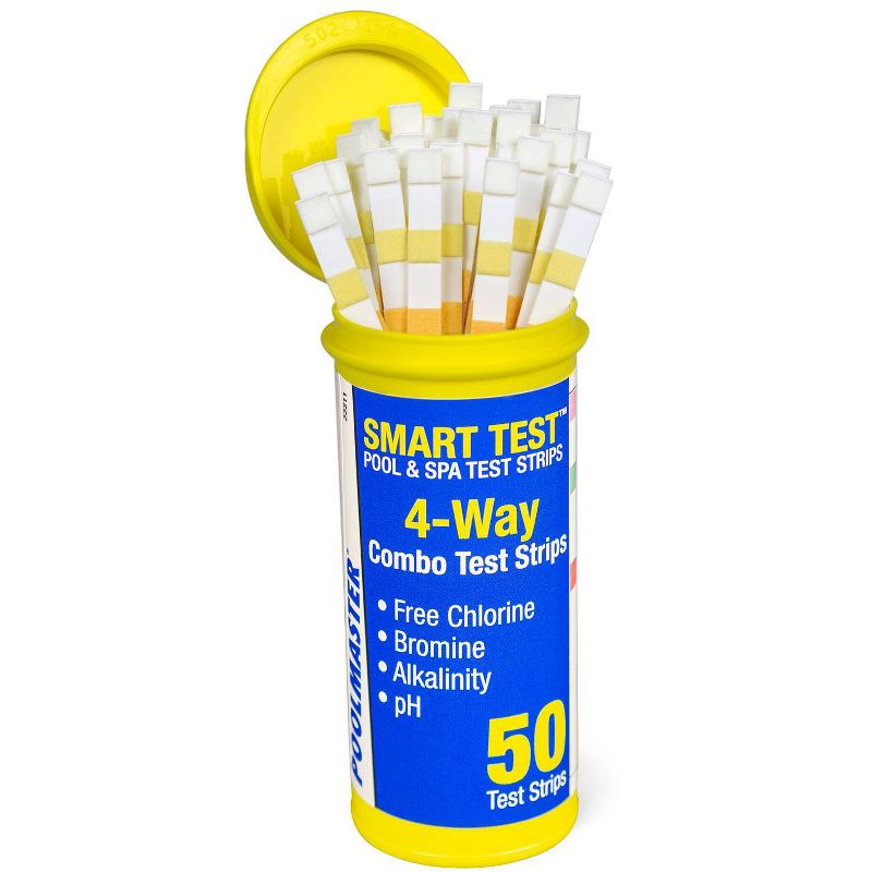 Poolmaster Smart Test 4 Way Swimming Pool and Spa Water Test Strips - 50pc, 1 of 7
