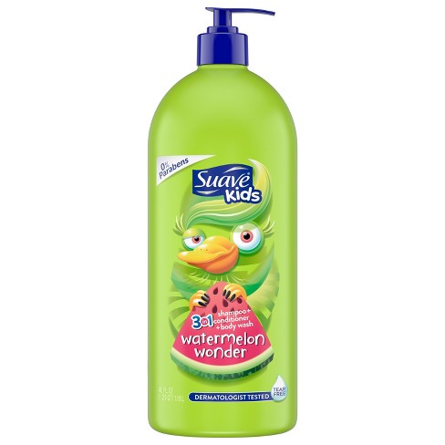 Suave Kids Watermelon 3in1 Shampoo Conditioner Body Wash 40 Fl Oz
