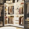 Aheaplus 72'' Set of 2 Corner Closet System with Drawers, Closet Organizer with Hanging Rods and Shelves Tower - 3 of 4