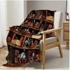 Wikineon Vintage Kitten Flannel Blanket Cat In The Bookshelf Throw Blanket Librarian Book Lover Gifts Fleece Blankets For Bed Couch Sofa 130x150cm - 2 of 4