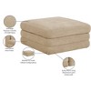 Meridian Furniture,Stellar Chenille Fabric Upholstered Modular Modular Ottoman - 4 of 4