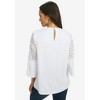 Jessica London Women's Plus Size Stretch Lace Mix Top - 3 of 4