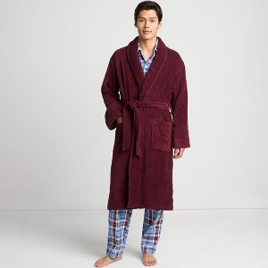 Lands' End Men's Calf Length Turkish Terry Robe - 1 of 4