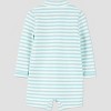Carter's Just One You® Baby Boys' Long Sleeve One Piece Striped Unisuit - White/Green - 2 of 3