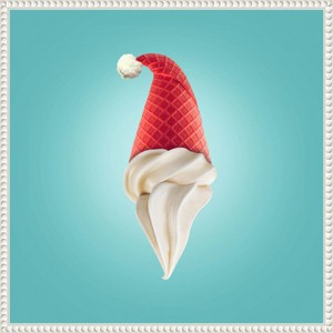 Amanti Art 22"x22" Santas Cream by Artem Pozdniakov Framed Canvas Wall Art Print - 1 of 4