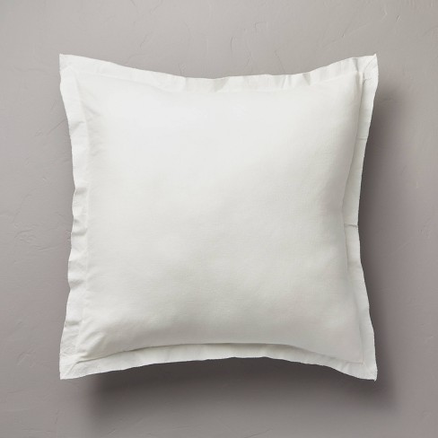 NWT Nautica Haverdale Solid Cream Ivory Euro Pillow Sham 26”x26