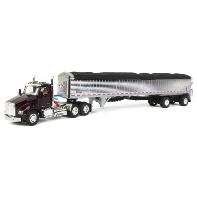 1/64 Black Cherry Kenworth T880 W/ Chrome Wilson Patriot Spread-axle ...