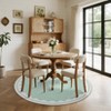 Modern Washable Area Rug for Living Room, Bordered Print Floor Rug with Non Slip Backing, Low Pile Stain Resistant Indoor Carpet for Bedroom - 3 of 4