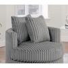 Sapphtopaz 1pc Accent Chair Soft Fur-Like Corduroy Lounge Chair Swivel Chair, Plush Texture Upholstered Living Room Chair Comfy Chair - 2 of 4