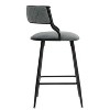 Grey 26 Inch Counter Height Bar Stools PU Cover Kitchen Island Counter Bar Stools - 4 of 4