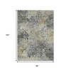 HomeRoots 8' X 10' Pewter Charcoal And Gold Abstract Washable Indoor Outdoor Area Rug - 3 of 3