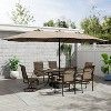 Mondawe 7 Pieces Cast Aluminum Outdoor Patio Dining Set with 2 Swivel Chair and 4 Armchairs and 1 Rectangle Table - 3 of 4