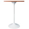 LeisureMod Verve 24" Sqaure Bar Height Dining Table - Modern MDF Top with White Pedestal Base Counter Height Table for Kitchen, Home, and Pub - 4 of 4