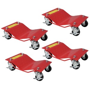 Car Dolly [Set of 4 with 6000 lbs] Capacity, Carbon Steel Heavy Duty Car Mover Wheel Dollies with Antiskid Plate & 360 Degree Rotatable Wheel - 1 of 4