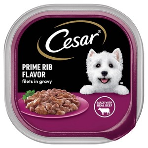 Cesar Filets in Gravy, Chicken, Beef and Red Meat Flavor Small Breed Wet Dog Food - 3.5oz - 1 of 4