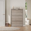 Adjustable Wooden Shoe Organizer Cabinet with 3 Flip Drawers, Shoe Storage for Entryway, Hallway, Living Room - 3 of 4