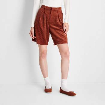 Brown Tailored & Trouser Shorts for Women
