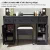 OKD Vanity Tables with 3 Visible Drawers, Farmhouse Vanity Desk with Lights Makeup Mirror - 4 of 4