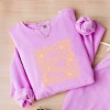 Simply Sage Market Sunny Days Ahead Daisies Lightweight Garment Dyed Sweatshirt - 3 of 4