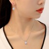 Elegant Necklace + Earring Set Premium Alloy Construction with Cubic Zirconia Accents Luxury Style Round Diamond Design - 3 of 4