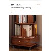 PAGED Rotating Bookshelf 360 Display Corner Bookshelf Bookcase Storage Rack with Drawer for Living Room, Home Office - 3 of 4