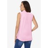 Woman Within Plus Size Perfect Sleeveless Shirt - 3 of 4