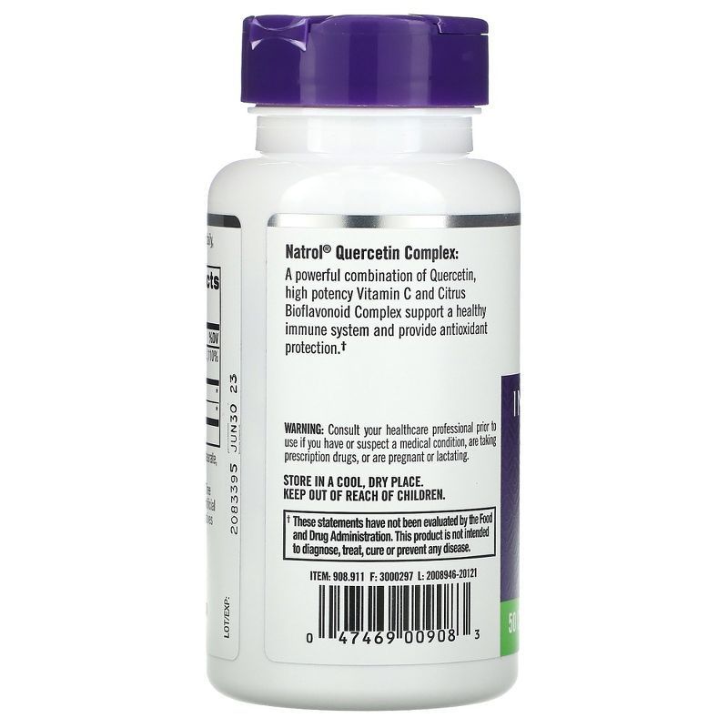 Natrol Vitamin C Quercetin Complex Capsule 50ct, 3 of 4