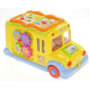 Ready! Set! Go! Educational Interactive School Bus Toy With Flashing Lights & Sounds, Great for Kids and Toddlers