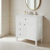 SpassWay 30"L White Modern Bathroom Vanity with Sink 2 Drawers Tip Out Storage Cabinet - 3 of 4