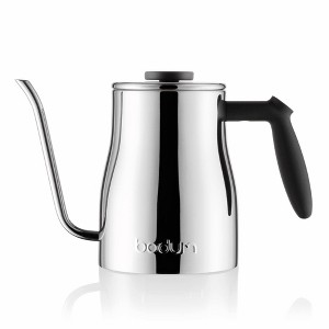 Bodum Bistro 34oz Stovetop Gooseneck Kettle - Stainless Steel: Best Tea & Pour Over Kettle, Ergonomic Handle, Hand Wash - 1 of 4