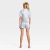 Girls' 2pc Short Sleeve Button-Down Satin Pajama Set - art class™ - 2 of 4