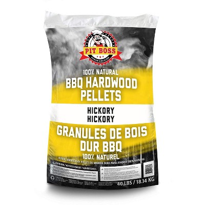 Pit Boss 55436 40 Pound Package BBQ Wood Pellets for Pellet Grill, Hickory