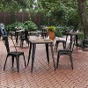 Flash Furniture Declan Commercial Grade Indoor/Outdoor Dining Table, 23.75" Square All Weather Poly Resin Top with Steel Base - 2 of 4