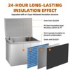 Drop in Ice Chest, Stainless Steel Commercial Ice Bin with Hinged Cover, Outdoor Kitchen Ice Bar for Drinks - 3 of 4