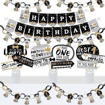 Big Dot Of Happiness 1st Birthday Little Mr. Onederful - Boy First Birthday  Party Cake Decorating Kit - Happy Birthday Cake Topper Set - 11 Pieces :  Target