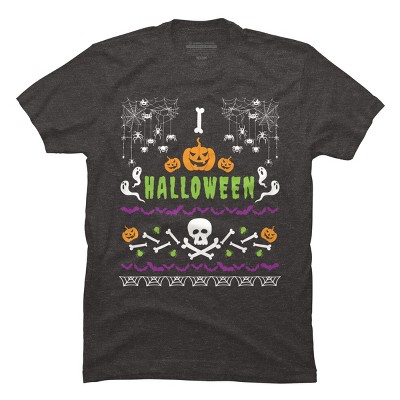 Men's Design By Humans Halloween Lover Ugly Sweater By machmigo T-Shirt