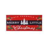 Evergreen Merry Little Christmas Sassafras Indoor Outdoor Switch Doormat 1'10"x10" Red