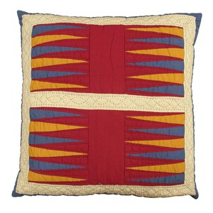 C&F Home Colonial Williamsburg 22" x 22" Backgammon Quilted Pillow - 1 of 1